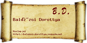 Balázsi Dorottya névjegykártya
