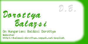 dorottya balazsi business card